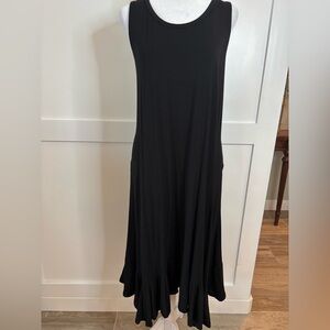 Elegant Black Sleeveless Dress size large in excellent condition